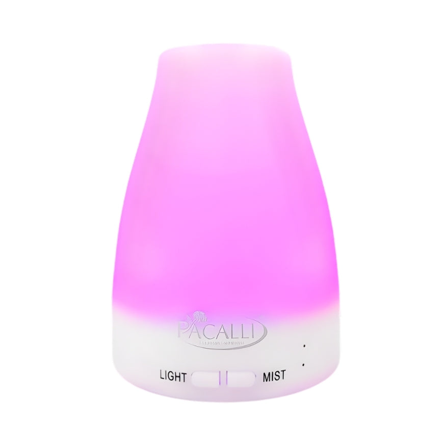 Difusor de Aceites Esenciales PACALLI · Portátil con Luz LED Regulable · 120 ml