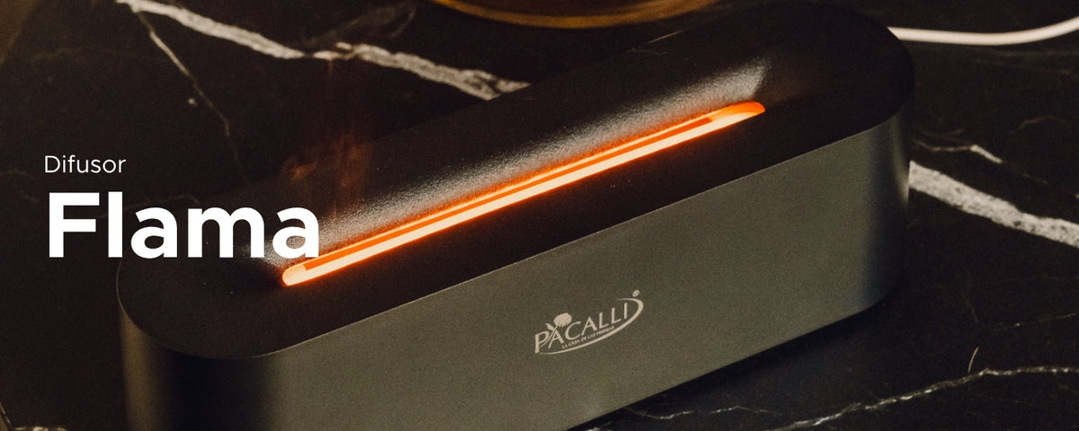Difusor Flama PACALLI · Diseño Elegante y Silencioso con Luz LED · 150 ml