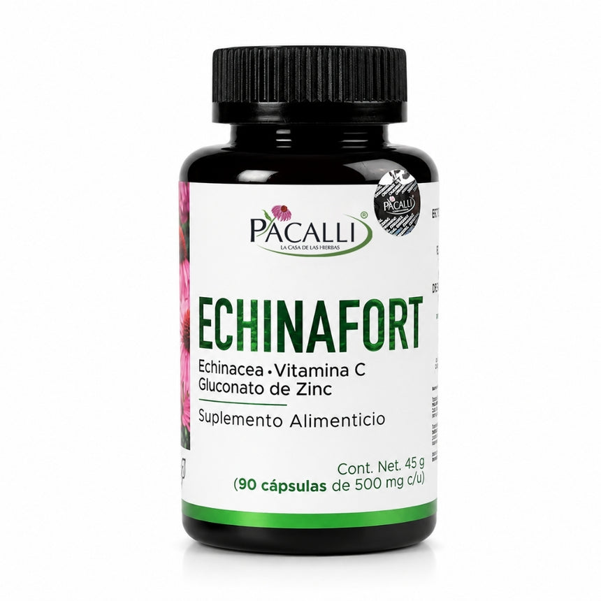 Echinafort | Echinacea con Vitamina C y Zinc | 500 mg · 90 caps