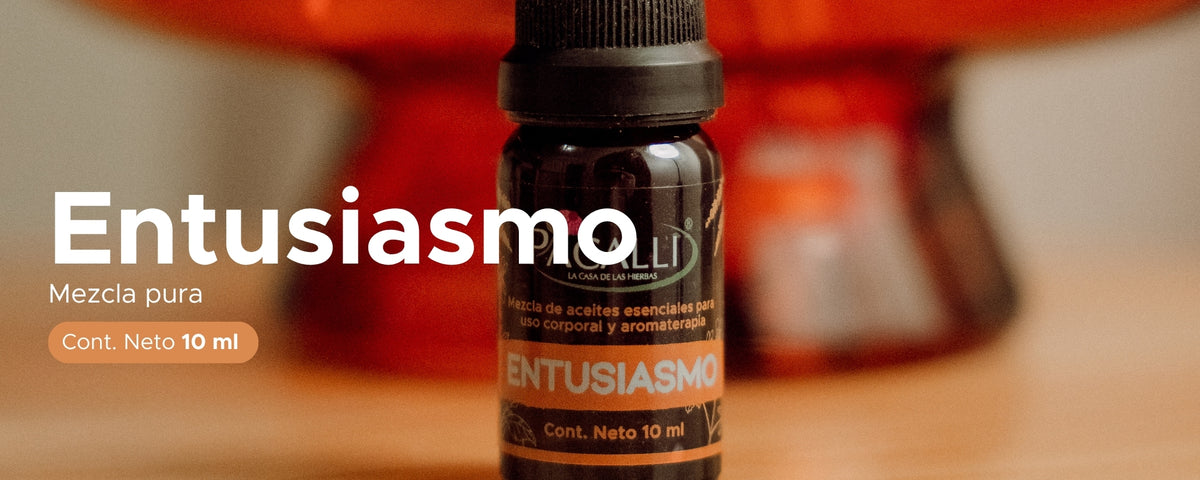 Entusiasmo Mezcla Pura PACALLI · Romero, Bergamota, Lavanda y Geranio · 10 ml