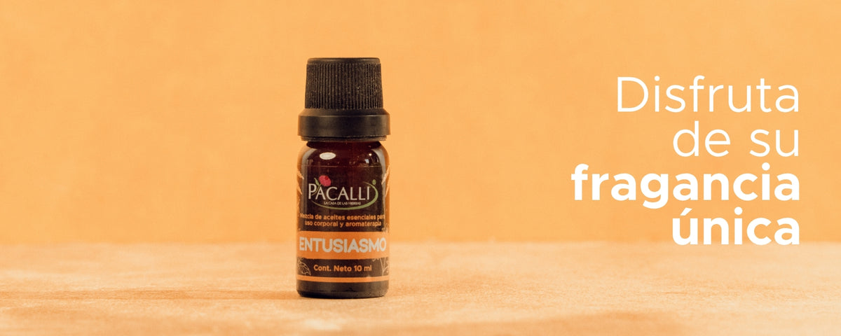 Entusiasmo Mezcla Pura PACALLI · Romero, Bergamota, Lavanda y Geranio · 10 ml