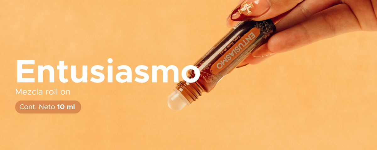 Entusiasmo Roll On PACALLI · Romero, Bergamota, Lavanda y Geranio  · 10 ml