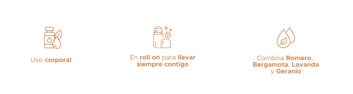 Entusiasmo Roll On PACALLI · Romero, Bergamota, Lavanda y Geranio  · 10 ml