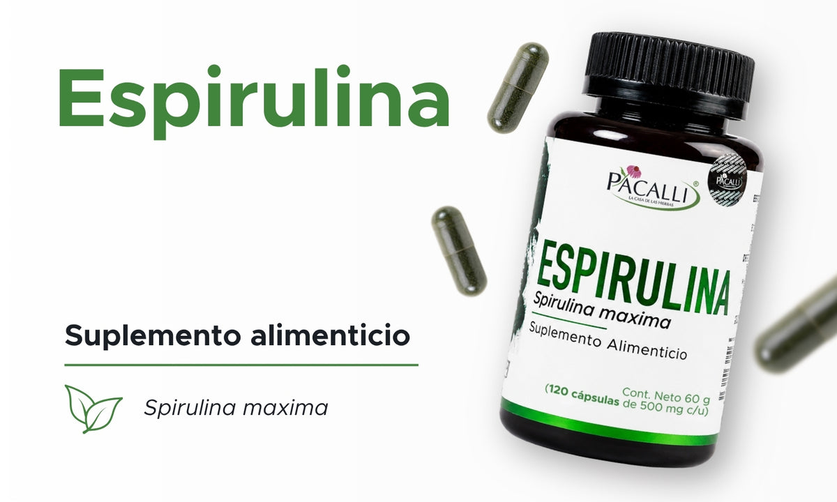 Espirulina con Clorela | Algas en polvo | 500 mg · 120 caps