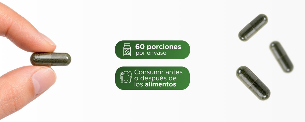 Espirulina con Clorela | Algas en polvo | 500 mg · 120 caps