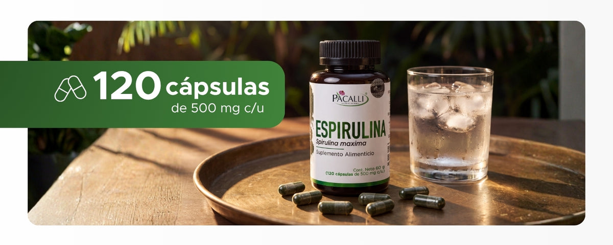 Espirulina con Clorela | Algas en polvo | 500 mg · 120 caps