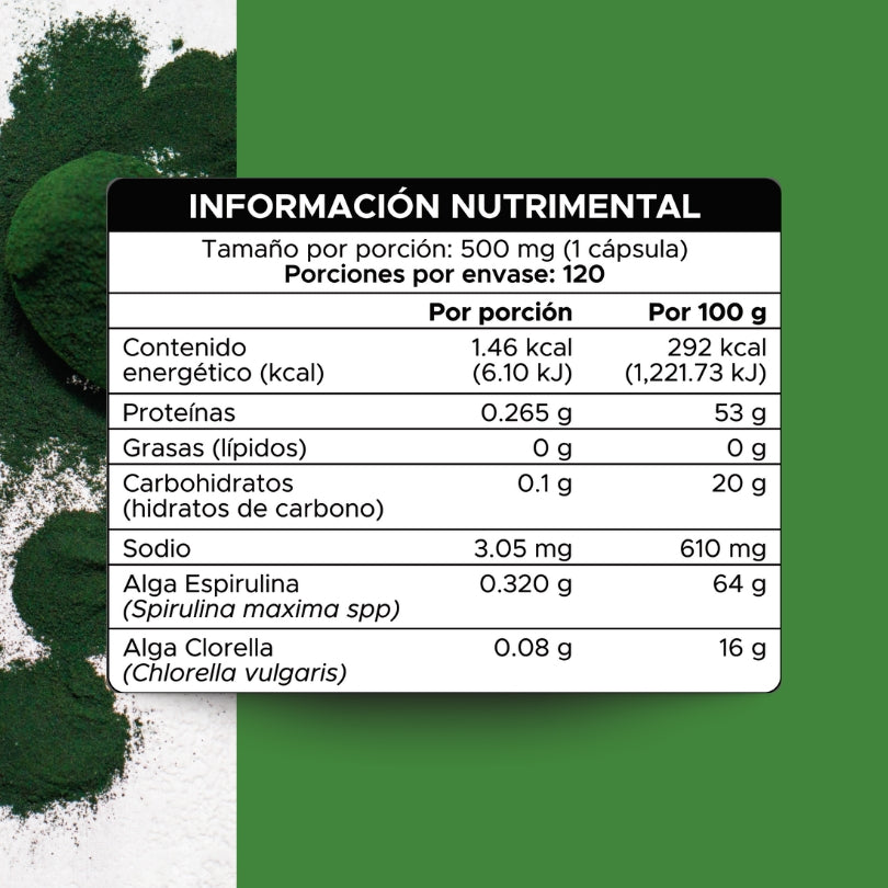 Espirulina · 120 caps