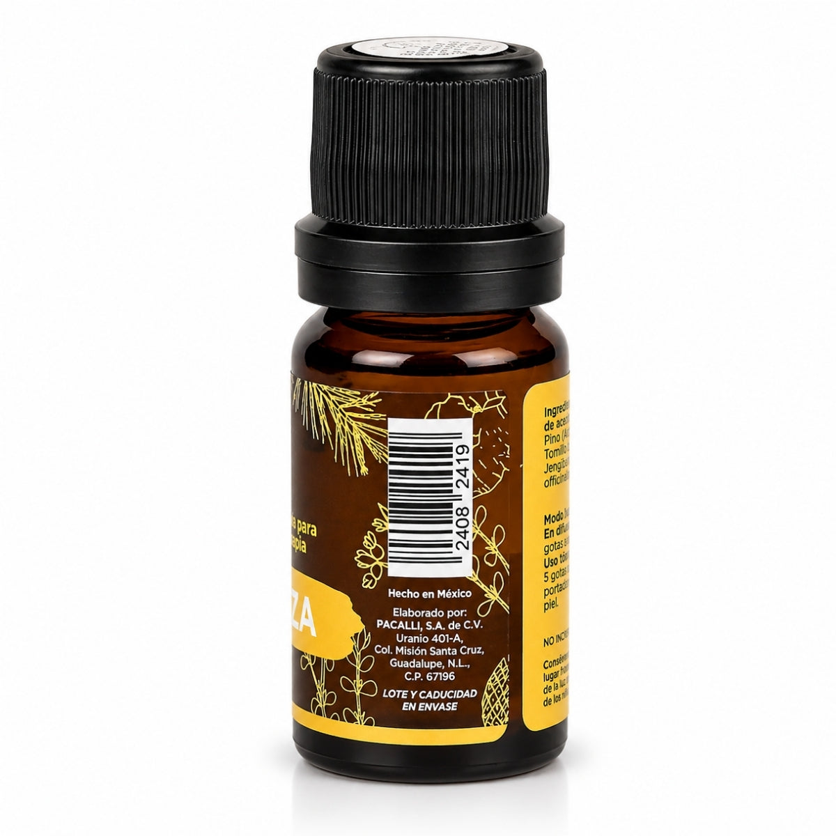 Fortaleza Mezcla Pura · Pino, Tomillo y Jengibre · 10 ml