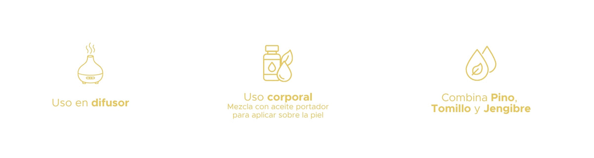 Fortaleza Mezcla Pura PACALLI · Pino, Tomillo y Jengibre · 10 ml