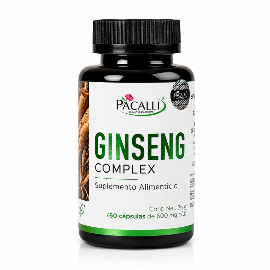 Ginseng Complex | Ginseng, Rodiola y Maca | 600 mg · 60 caps