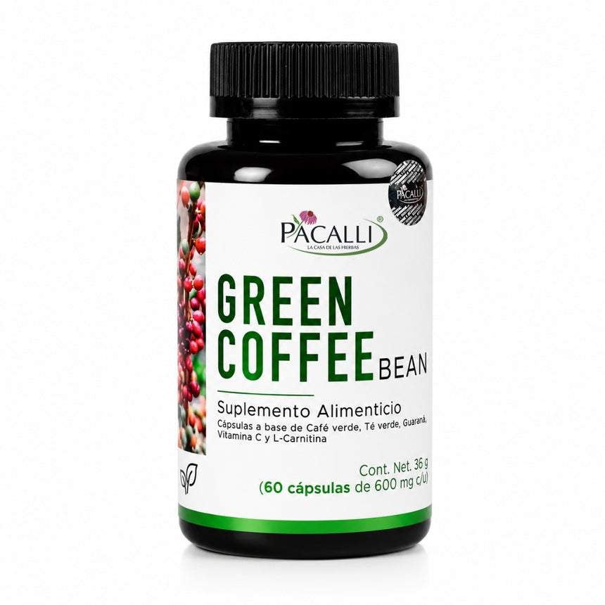 Green Coffee Bean | Café Verde, Té Verde y Guaraná | 600 mg · 60 Caps