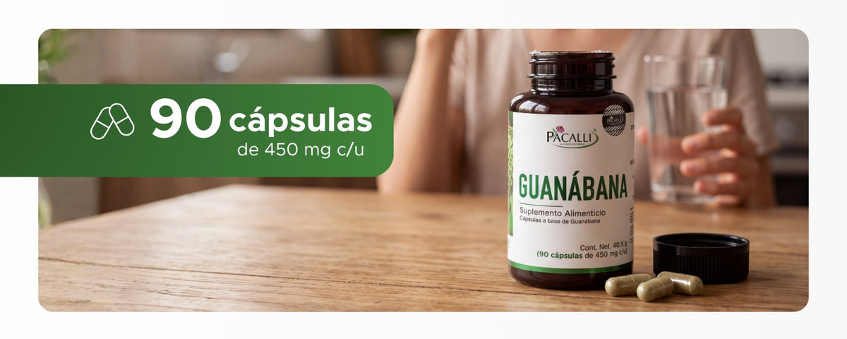 Guanábana | Hoja en polvo | 450 mg · 90 Caps