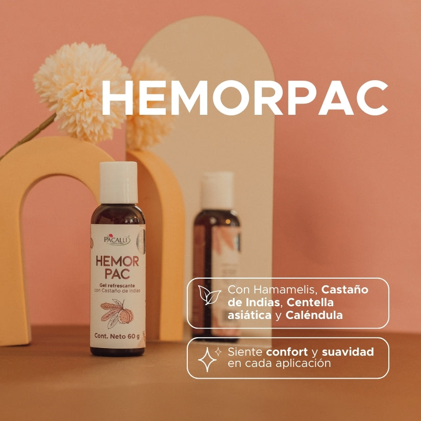 Hemorpac PACALLI · Gel Refrescante con Hamamelis, Castaño de Indias, Gotu Kola y Caléndula · 60 g