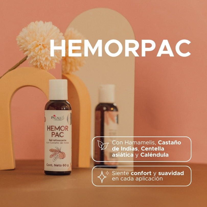 Hemorpac PACALLI · Gel Refrescante con Hamamelis, Castaño de Indias, Gotu Kola y Caléndula · 60 g