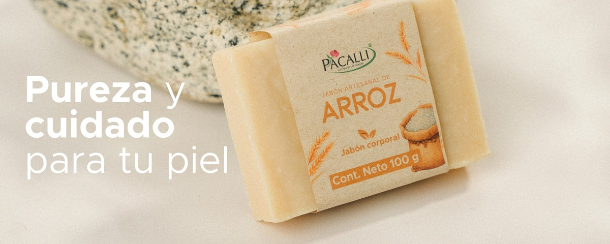 Jabón Artesanal de Arroz PACALLI · 100 g