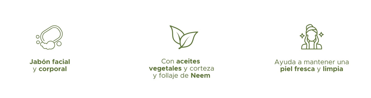 Jabón Artesanal de Neem PACALLI · 100 g