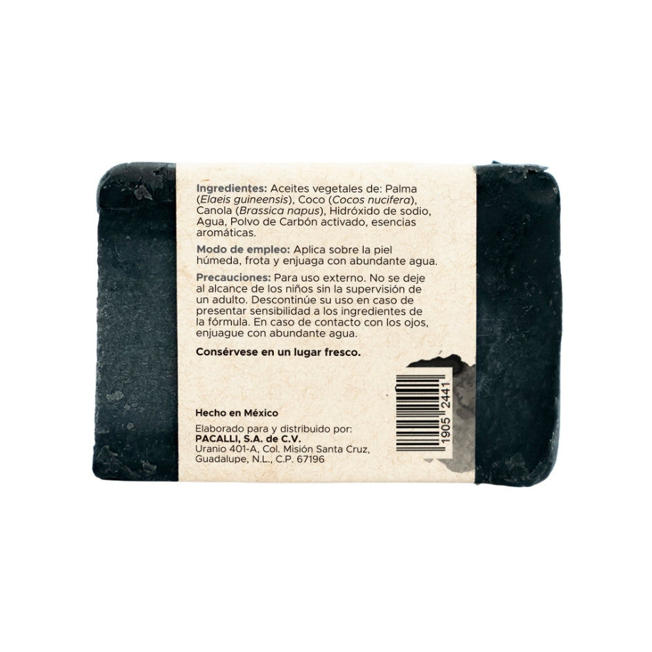 Jabón Artesanal de Carbón Activado PACALLI · 100 g