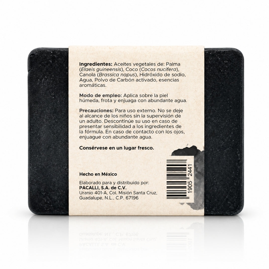 Jabón Artesanal de Carbón Activado PACALLI · 100 g