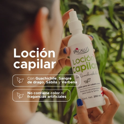 Loción Capilar de Guachichile PACALLI · Con Extractos de Origen Natural · 250 ml
