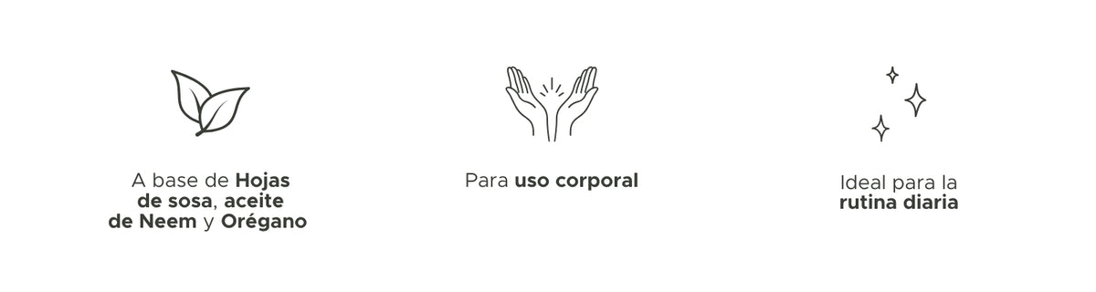 Loción de Sosa PACALLI · Extracto de Sosa, Larrea y Aceites de Origen Natural · 70 ml