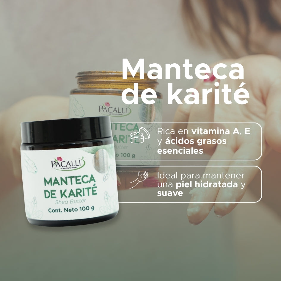 Manteca de Karité (Shea Butter) PACALLI · Hidratación de Origen Natural y Suavidad para la Piel · 100 g