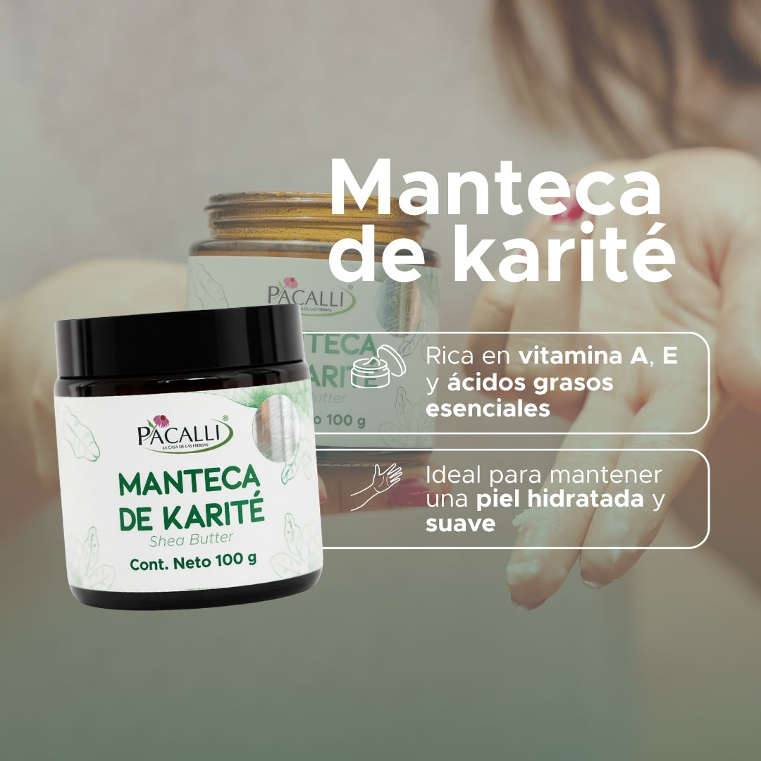 Manteca de Karité (Shea Butter) PACALLI · Hidratación de Origen Natural y Suavidad para la Piel · 100 g
