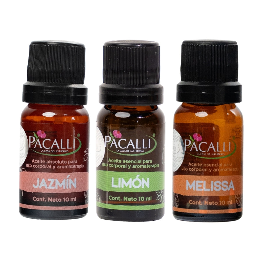 Mi Kit Frescura PACALLI · Jazmín, Limón y Melissa · 3 x 10 ml