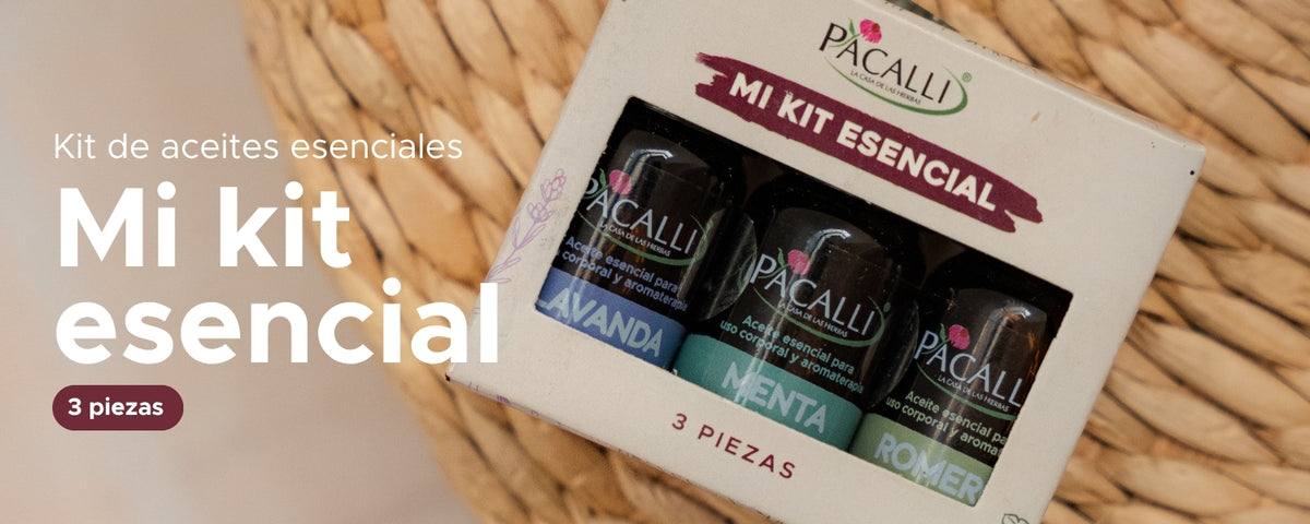Mi Kit Esencial PACALLI · Lavanda, Menta y Romero · 3 x 10 ml