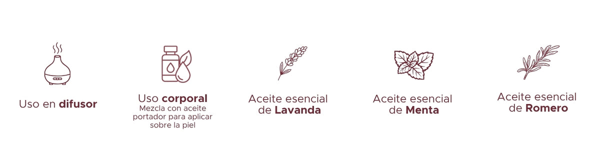 Mi Kit Esencial PACALLI · Lavanda, Menta y Romero · 3 x 10 ml