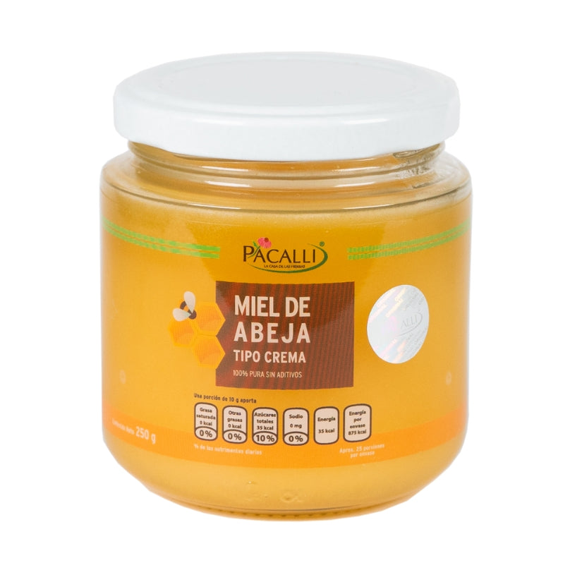 Miel de Abeja Tipo Crema PACALLI · Textura Mantequilla · 250 g