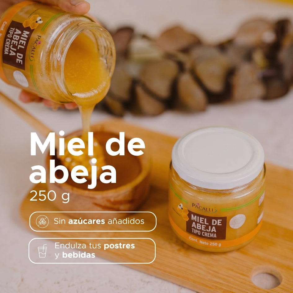 Miel de Abeja Tipo Crema PACALLI · Textura Mantequilla · 250 g