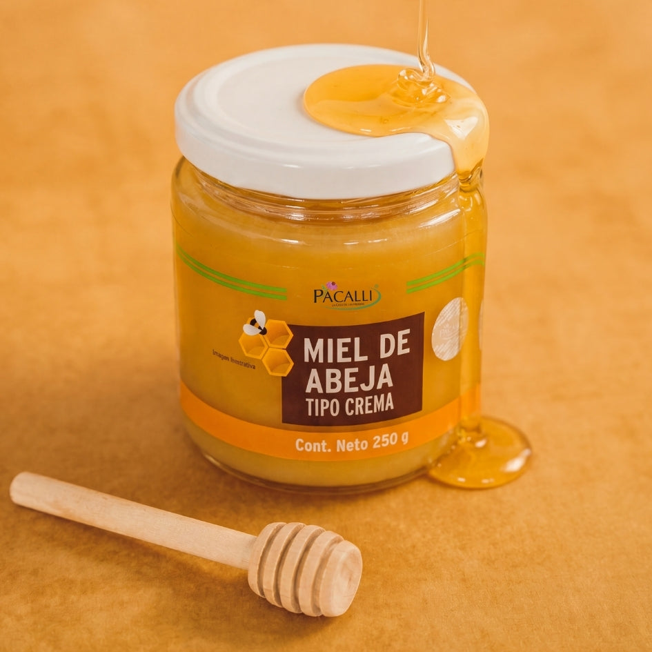 Miel de Abeja Tipo Crema PACALLI · Textura Mantequilla · 250 g