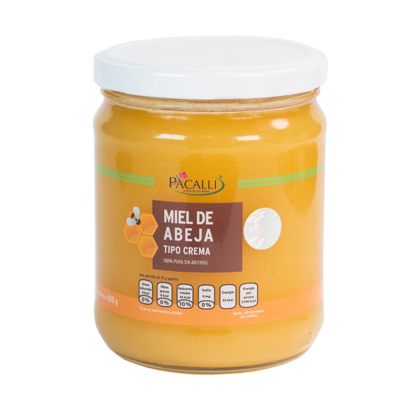 Miel de Abeja Tipo Crema PACALLI · Textura Mantequilla · 600 g
