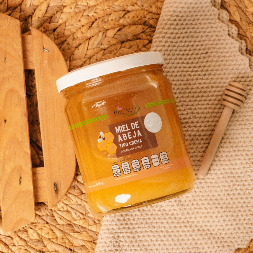 Miel de Abeja Tipo Crema PACALLI · Textura Mantequilla · 600 g