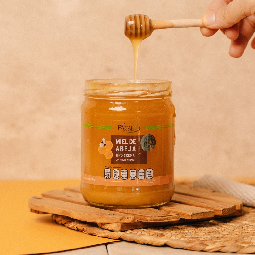 Miel de Abeja Tipo Crema PACALLI · Textura Mantequilla · 600 g