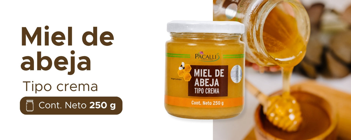 Miel de Abeja Tipo Crema PACALLI · Textura Mantequilla · 250 g