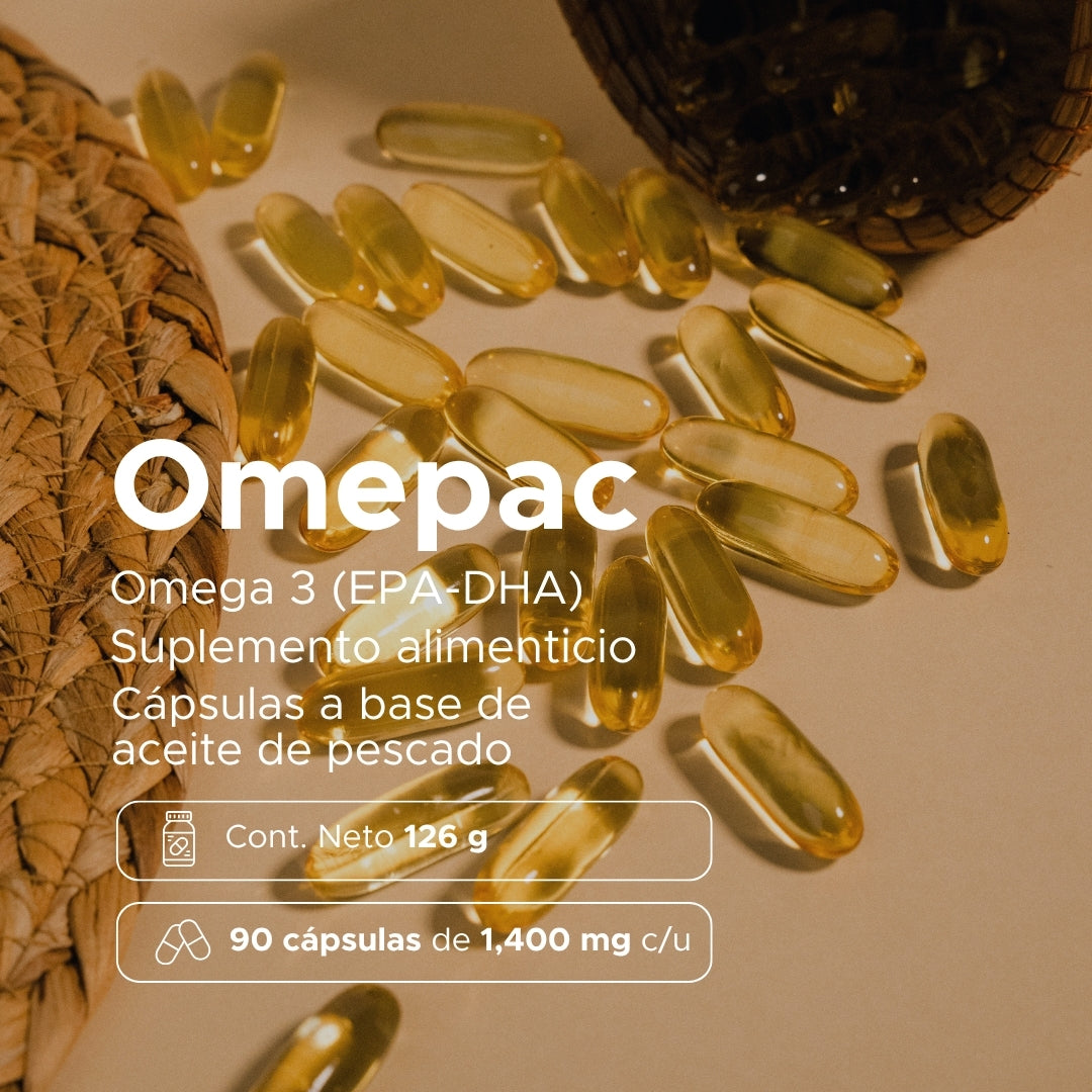 OMEPAC | Omega 3 EPA-DHA de Aceite de Pescado | 1400 mg · 90 caps