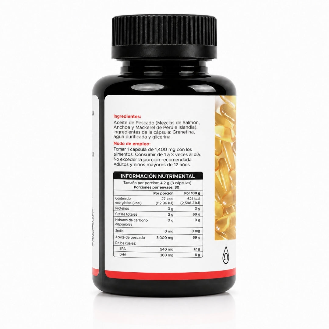 OMEPAC | Omega 3 EPA-DHA de Aceite de Pescado | 1400 mg · 90 caps