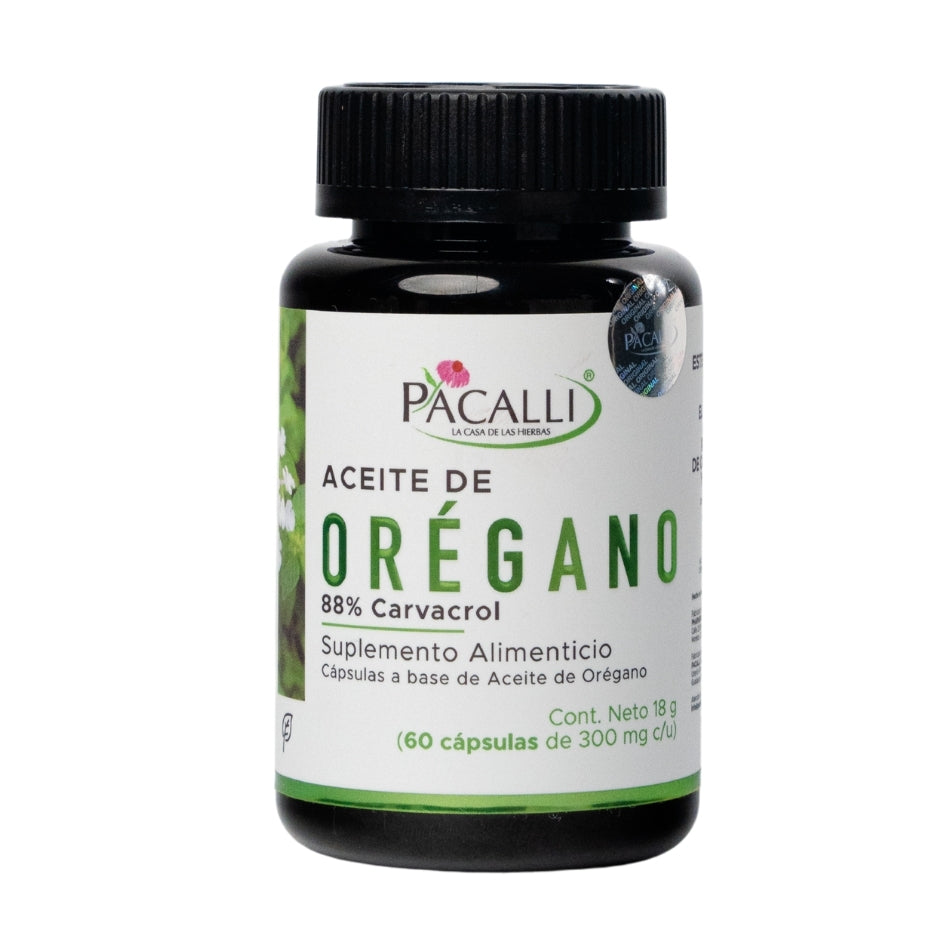Aceite de orégano (88% carvacrol) · 60 caps