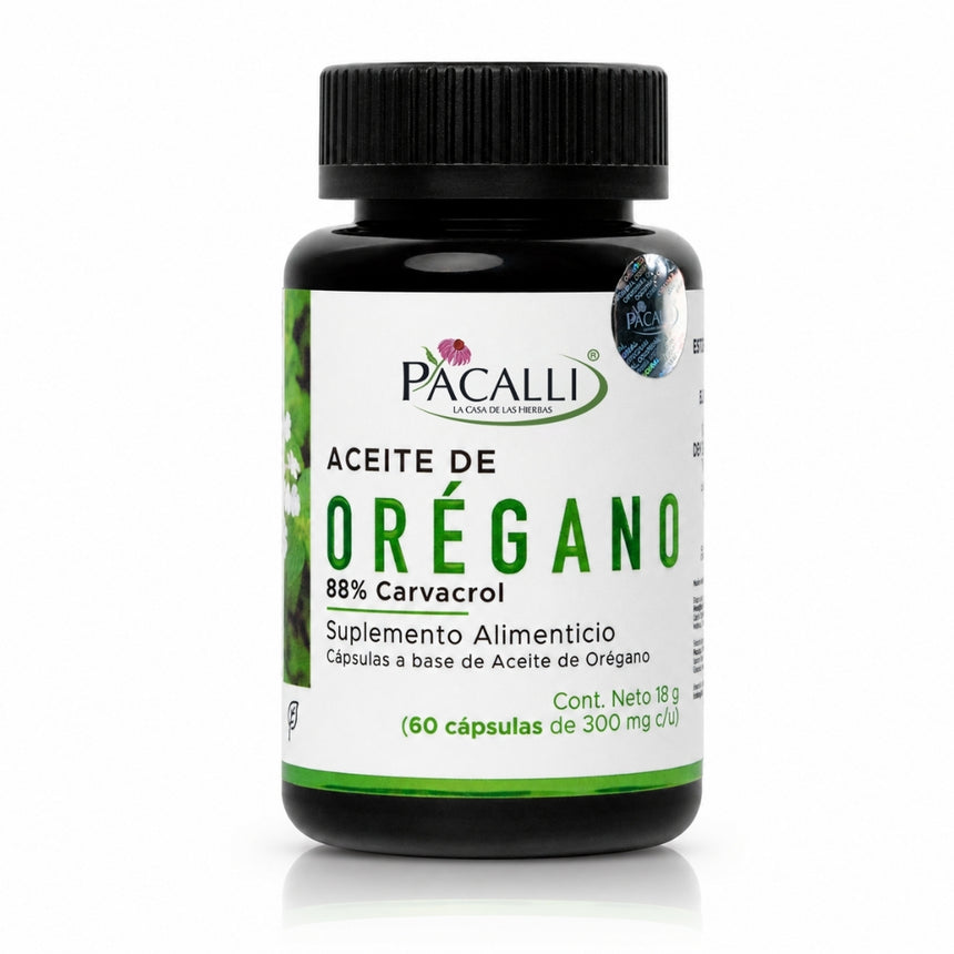 Aceite de orégano (88% carvacrol) · 60 caps
