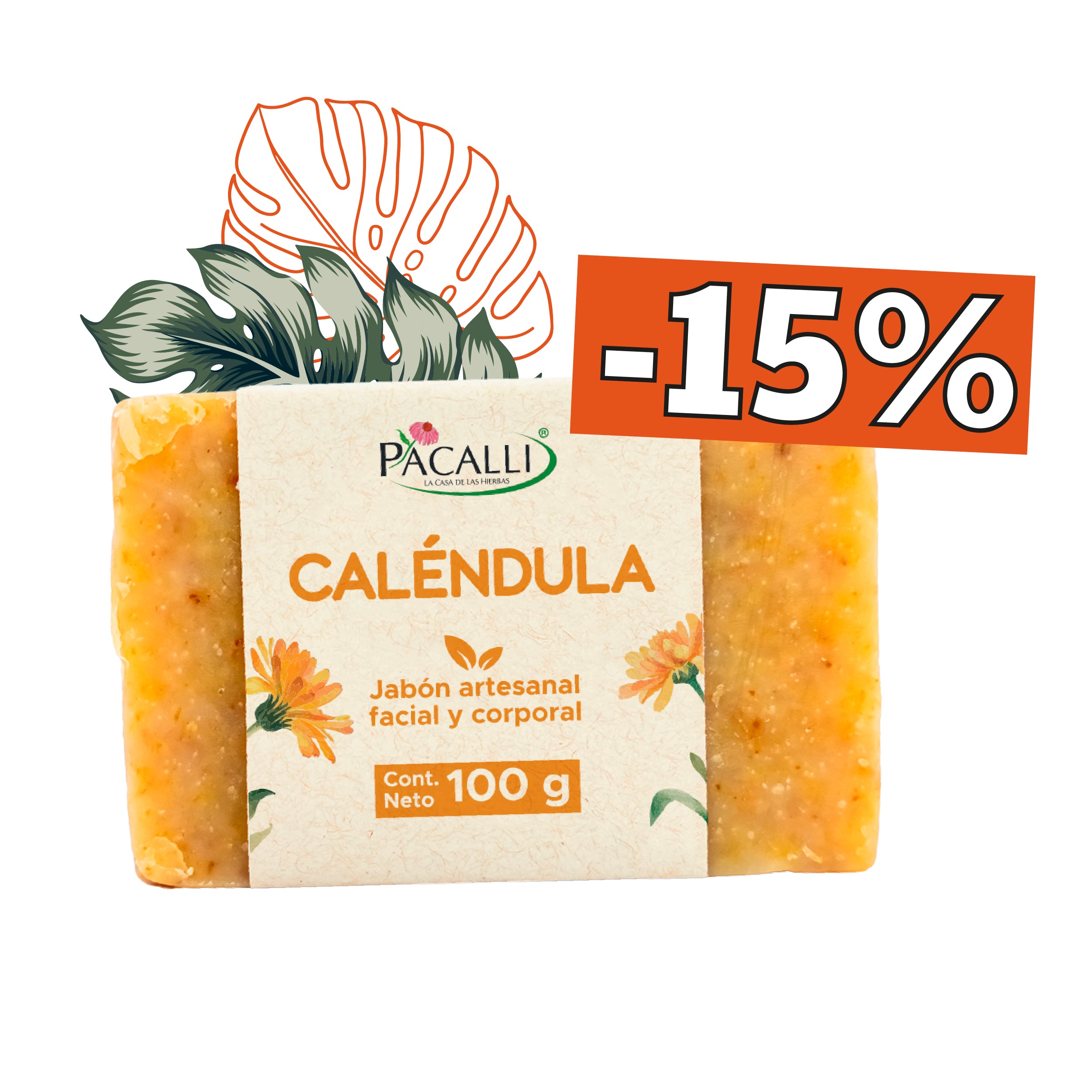 Jabón Artesanal de Caléndula / 100 g