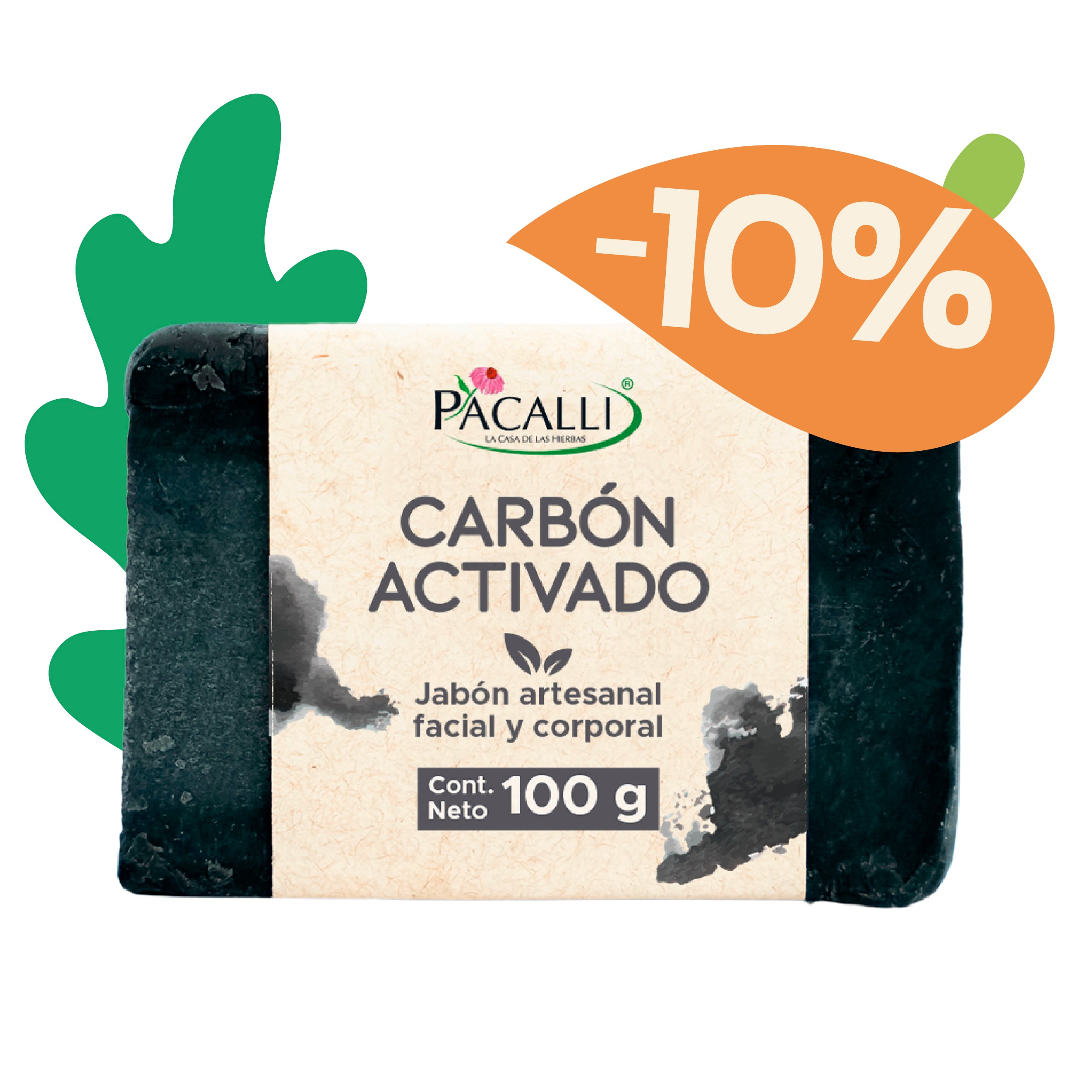 Jabón Artesanal de Carbón Activado / 100 g