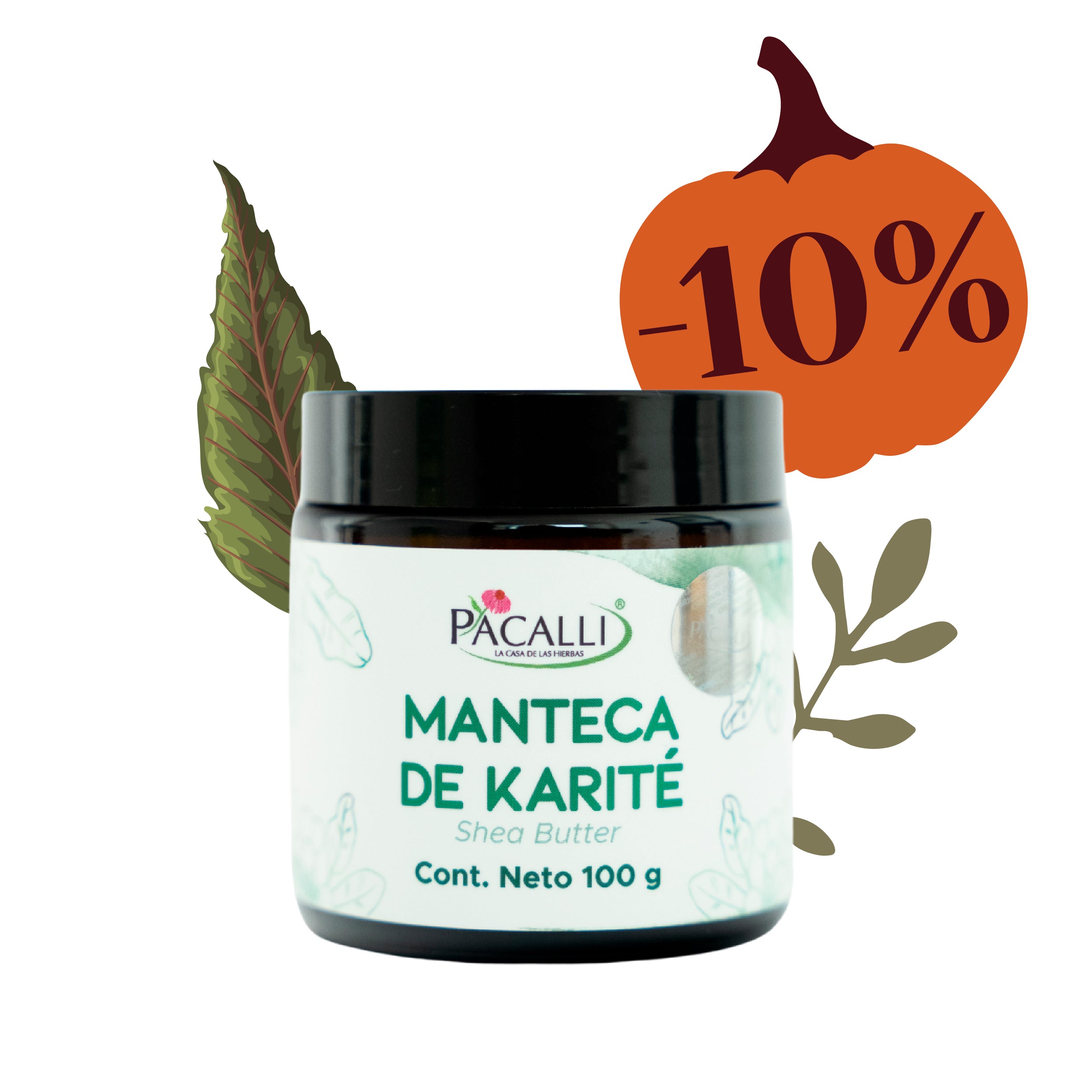 Manteca de Karité (Shea Butter) PACALLI · Hidratación Natural y Suavidad para la Piel · 100 g