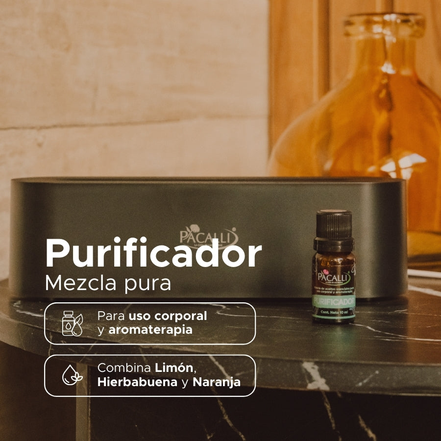 Purificador Mezcla Pura PACALLI · Limón, Hierbabuena y Naranja · 10 ml