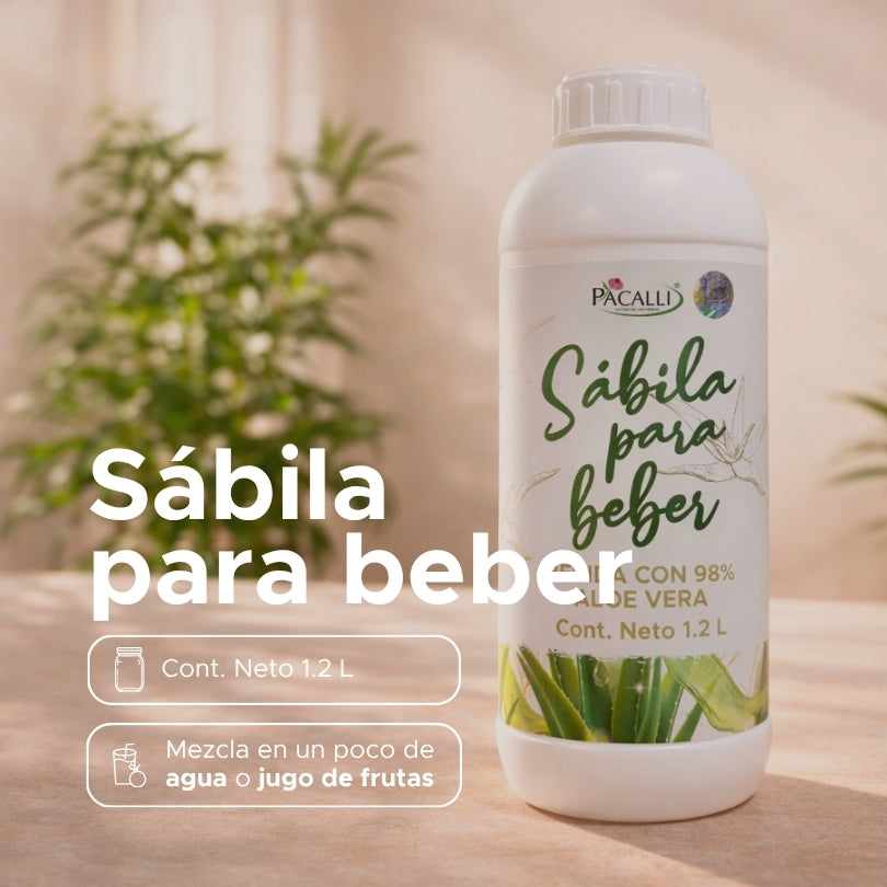 Sábila para Beber PACALLI · Aloe Vera Líquida Lista para Consumir · 1.2 L