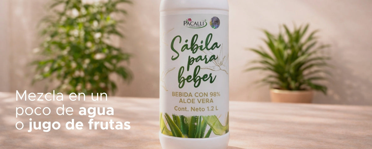 Sábila para Beber PACALLI · Aloe Vera Líquida Lista para Consumir · 1.2 L