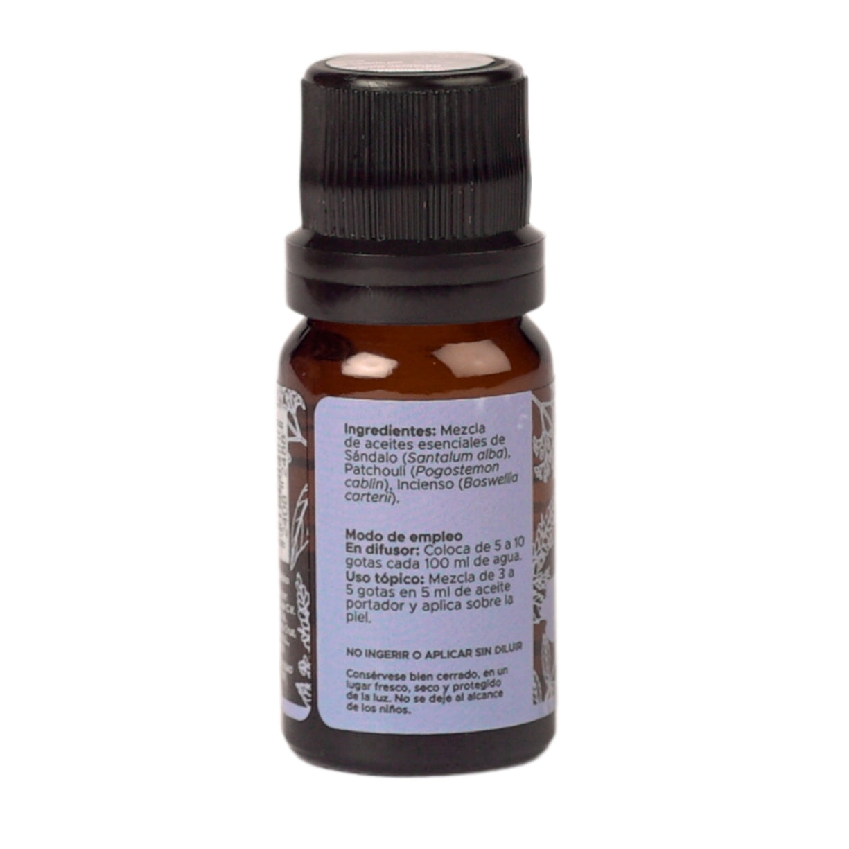Serenidad Mezcla Pura PACALLI · Sándalo, Patchouli e Incienso · 10 ml