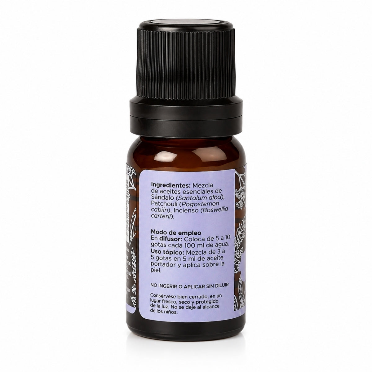 Serenidad Mezcla Pura · Sándalo, Patchouli e Incienso · 10 ml