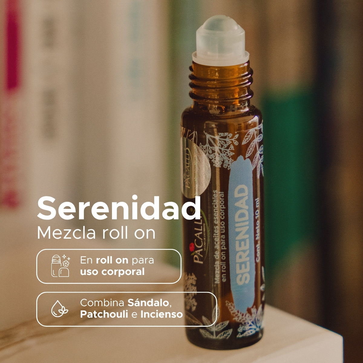 Serenidad Roll On · Sándalo, Patchouli e Incienso · 10 ml
