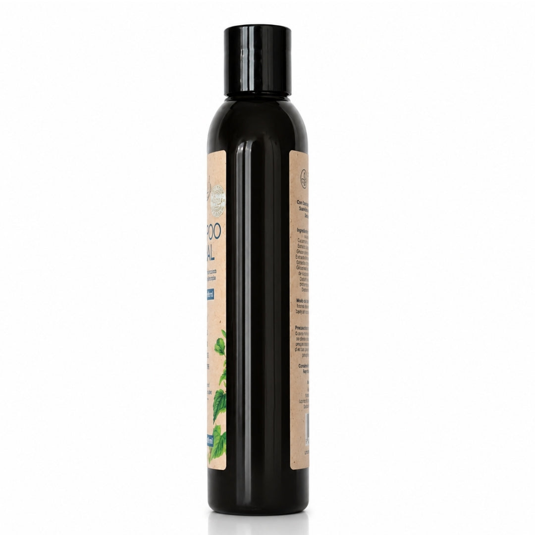 Shampoo Herbal PACALLI · Con Sangre de Drago, Romero, Jengibre y Ortiga · 410 ml